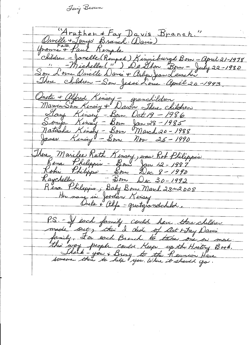 Arthur and Fay Davis (page 1)